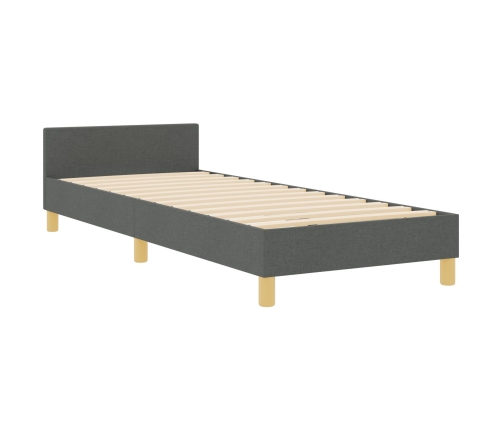 Estructura de Cama  Gris Oscuro 100x200 cm Tela