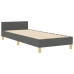 Estructura de Cama  Gris Oscuro 100x200 cm Tela