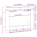 Cabinet de TV Wall-Mounted de  en Roble Artesanal 152x22x113 cm