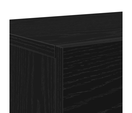 Cabinet de Televisión  Negro Roble 150x30x50 cm Madera Elaborada