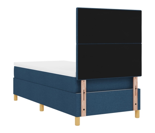 Estructura de Cama  con Colchón Azul Tela 90 x 200 cm Cama Azul