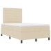 Cama con base de resortes  con colchón crema 120x200 cm Tela