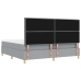 Cama Box Spring  con colchón y banco Gris Claro 200x200 cm Tela
