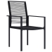 Set de Comedor de Jardín de 9 Piezas Negro Ratán de PVC