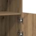 Aparador  con luces LED de roble artesanal 81x37x67 cm