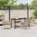 Conjunto de Comedor de Jardín de 5 Piezas con Cojines de Poliratán Beige