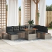 Set de Sofás Jardín  Conjunto de 9 Gris Ratán