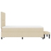 Cama Box Spring con Colchón y Banco Crema 120x200 cm Tela