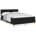 Cama Box Spring  con Colchón Negra 140x200 cm Tela