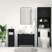 mueble de baño  lavabo negro roble 80x33x60 cm madera elaborada