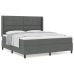 Cama con base caja  y colchón gris oscuro 180x200 cm tela