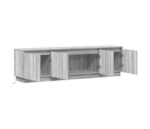 Armario para TV  con LED Gris Sonoma 180x38x49 cm Madera Elaborada