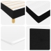 Cama Box Spring  con Colchón Negra 180x200 cm Tela