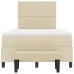 Cama Box Spring con Colchón y Banco Crema 120x200 cm Tela