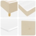 Cama Box Spring  con Colchón Crema 100x200 cm Tela