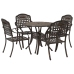 Juego de Comedor para Jardín de 5 Piezas de  en Aluminio Fundido Bronce