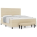 Cama con box spring  con colchón y banco crema 180x200 cm tela