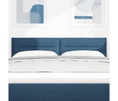 Cabecero  Diseño de Líneas Azul 160 cm Tela