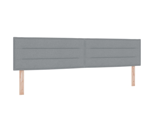 Cabecero  Diseño de Líneas Gris Claro 200 cm Tela