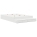 Marco de Cama de Almacenamiento  Blanco Madera Elaborada