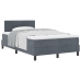 Cama con colchón Box Spring  Gris oscuro 120x200 cm Terciopelo