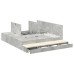 Cama con almacenamiento  Gris 200x200 cm