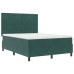 Cama Box Spring  con Colchón Verde Oscuro 160x200 cm Terciopelo
