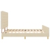Cama  en color crema - 180x200 cm de tela