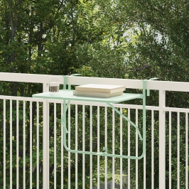 Mesa Colgante al Aire Libre  - Verde Menta, 60 x 39 x 50 cm, Acero