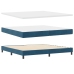Cama con somier  con colchón azul oscuro 200x200 cm terciopelo