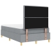 Cama Box Spring  con Colchón Gris Claro 120x200 cm Tela