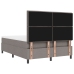Cama con Box Spring  y colchón taupe 140x190 cm tela