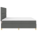 Cama con Box Spring y Colchón Gris Oscuro 200x200 cm Tela