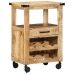 Carro de Cocina 55x40x80 cm Madera Maciza Rústica de Mango