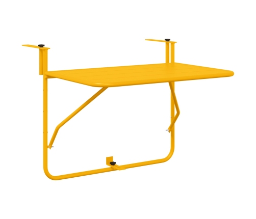 Mesa Colgante Plegable Amarilla de Acero  60x40 cm
