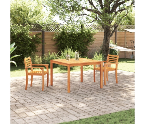 Conjunto de Comedor de Jardín de 3 Piezas de Madera Sólida de Acacia