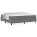 Cama con Base de Muelles de  Gris 200x200 cm Tela de Sarga
