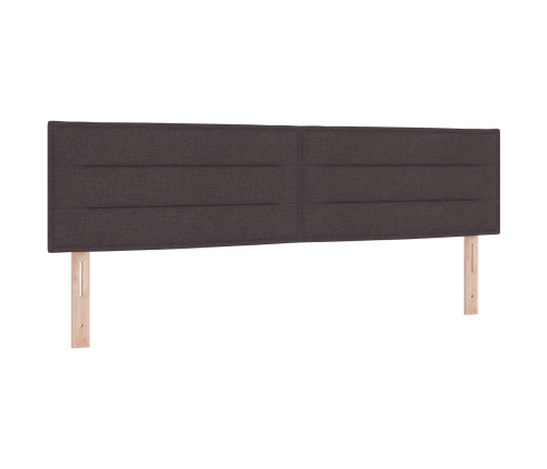 Cabezal de diseño Lines Marrón oscuro 180 cm Tela