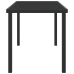 Mesa de Jardín  Negra 140x80x73 cm Vidrio Templado