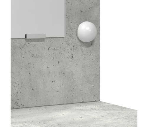 Juego de Tocador de 3 Piezas  con LED - Gris Hormigón Madera de Calidad