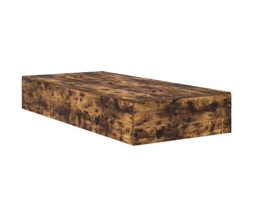 Estructura de Cama con Almacenamiento  Roble Ahumado Madera Elaborada