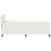 Cama con Somier  con Colchón Crema 100x200 cm Tela de Terciopelo