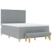 Cama con Canapé con Colchón y Banco Gris Claro 140x190 cm Tela