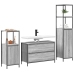 Conjunto de Muebles de Baño de 3 Piezas  Gris Sonoma de Madera Elaborada