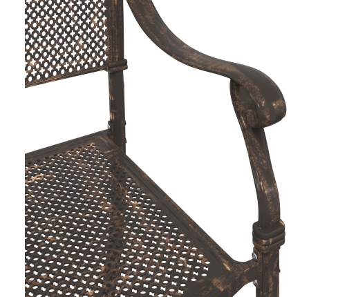 Juego de Bistro de Jardín de 3 Piezas de Aluminio Fundido en Bronce de