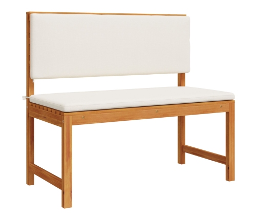 Juego de Comedor para Jardín de 4 Piezas con Cojines de Madera de Acacia