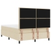 Cama con Base  con Colchón y Banco Beige 140x190 cm Tela