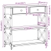 mesa consola de madera vieja 75x28x75 cm madera de ingeniería y acero