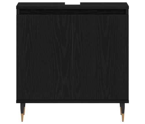 Gabinete para Lavabo  Roble Negro 58x33x60 cm Madera Elaborada