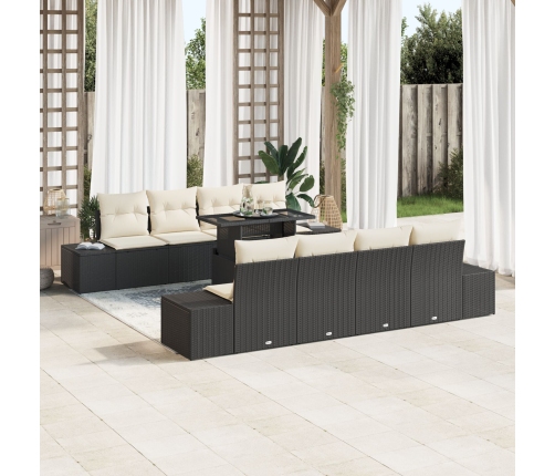 Juego de sofá de jardín Set de 7 Beige Poliratán